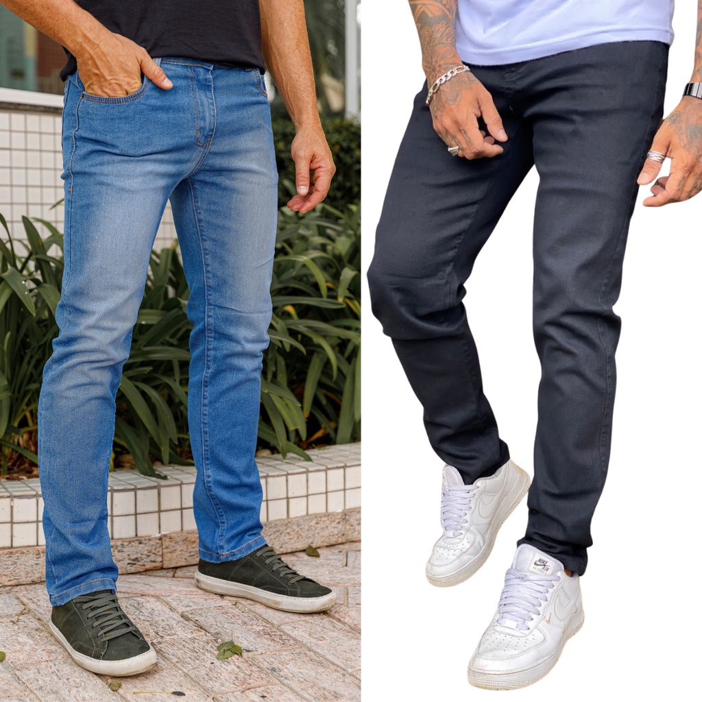 Calça Jeans Reta - Preta