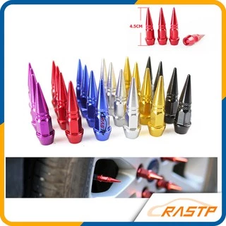 Kit 4 Pçs Tampa Em Alumínio Da Válvula Do Pneu Carro Bicicleta Moto Com Pontas 7 Cor