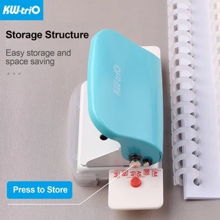 Furador De Papel Kw-Trio Com 6 Furos De Metal Portátil P