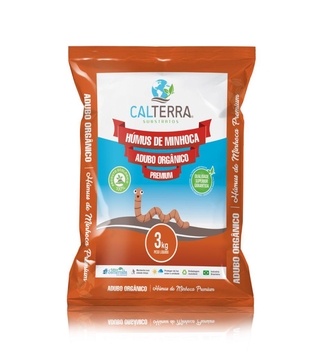 Fertilizante Natural Humus de Minhoca Adubo Orgânico 3kg