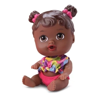 Boneca Na Banheirinha Little Dolls Divertoys Negra