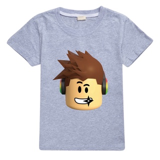 ROBLOX-Camiseta infantil de manga curta, roupa de algodão, desenhos  animados, fofo, casual, moletom para meninos e meninas, verão - AliExpress