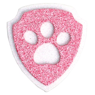 Aplique Lembrancinha Festa Patrulha Canina Escudo EVA Rosa/BR Glitter 4 Cm 6 Uni Vivarte - Inspire sua Festa Loja