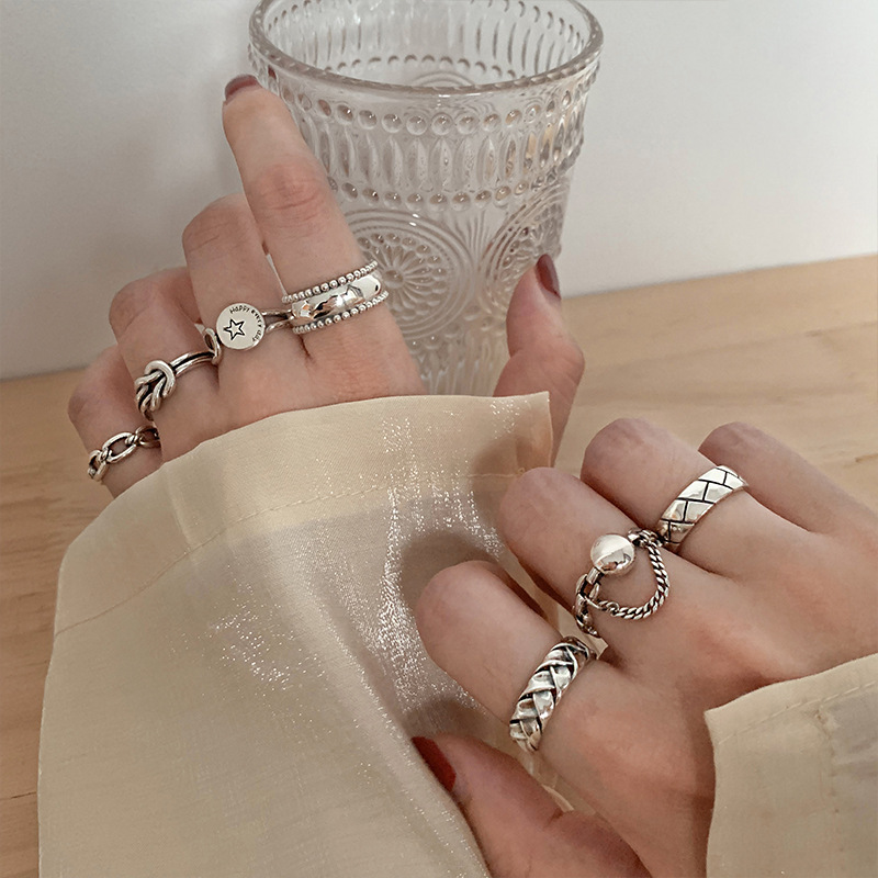 925 Anel De Prata Esterlina , Estilo Coreano Para Mulheres .