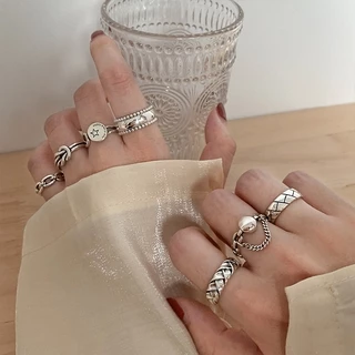 925 Anel De Prata Esterlina , Estilo Coreano Para Mulheres .