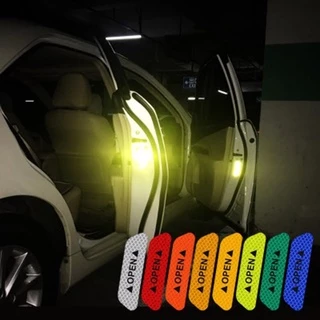 Adesivos refletivos de porta universal para automóveis Tiras de marca de aviso anticolisão de segurança automotiva
