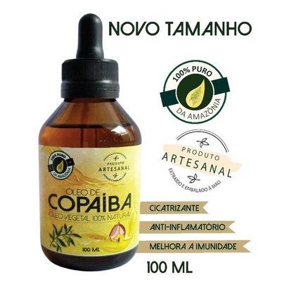 Óleo De Copaíba Da Amazônia 100% Puro / 100 Ml