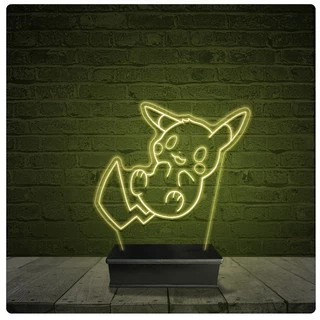 Led Luminária Acrílico Abajur - Pikachu Pokémon 10