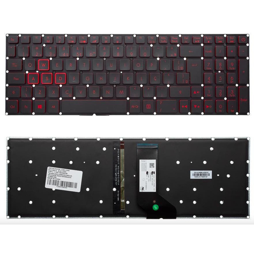 Teclado Acer Nitro 5 An515-51-78c6 An515-52 An515-53-53u Pk132421a29