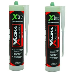 Kit 2 Vacina Anti Furo Para Pneu Câmara Xtire Moto Titan Fan Fazer Xre Bros Lander - 2 Frasco 250ml