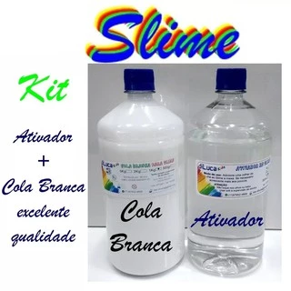 Slime - Cola Branca 500gr + Ativador 500ml