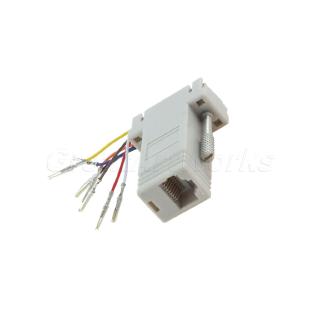 9 Pinos DB9 RS232 Conector Adaptador Fêmea Macho Para RJ45