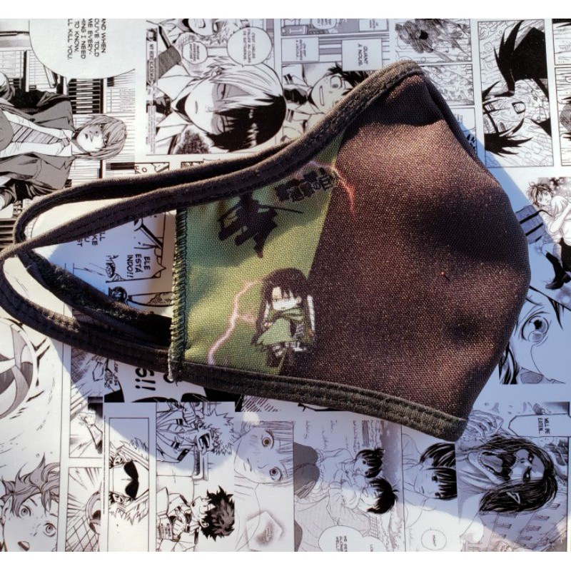 máscaras proteção covid / animes attack on titan / Levi ackerman Shopee Brasil