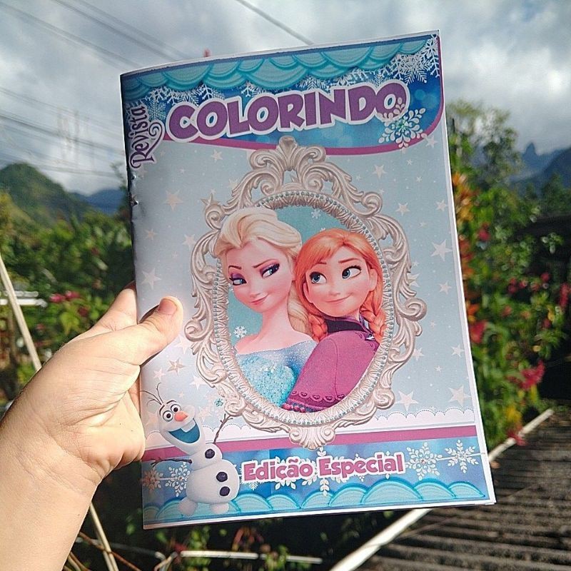 Livro 16 Desenhos Para Colorir Com Adesivos Modelo:frozen - Carrefour