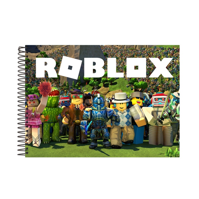 Caderno de Desenho A4 Personalizado - Tema Roblox