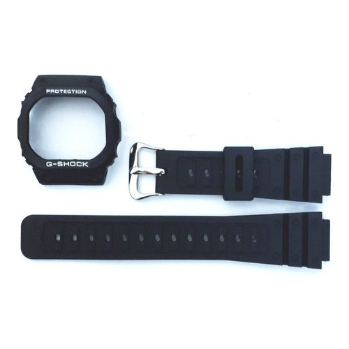 Kit Capa E Pulseira Casio G-shock Dw-5600 Prata