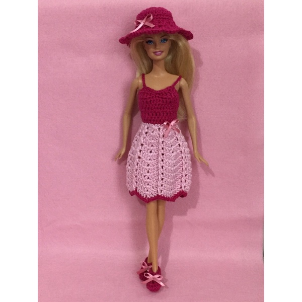 Kit de Vestidos em Crochê para Boneca Barbie, Vestido Feminino Nunca Usado  88787568