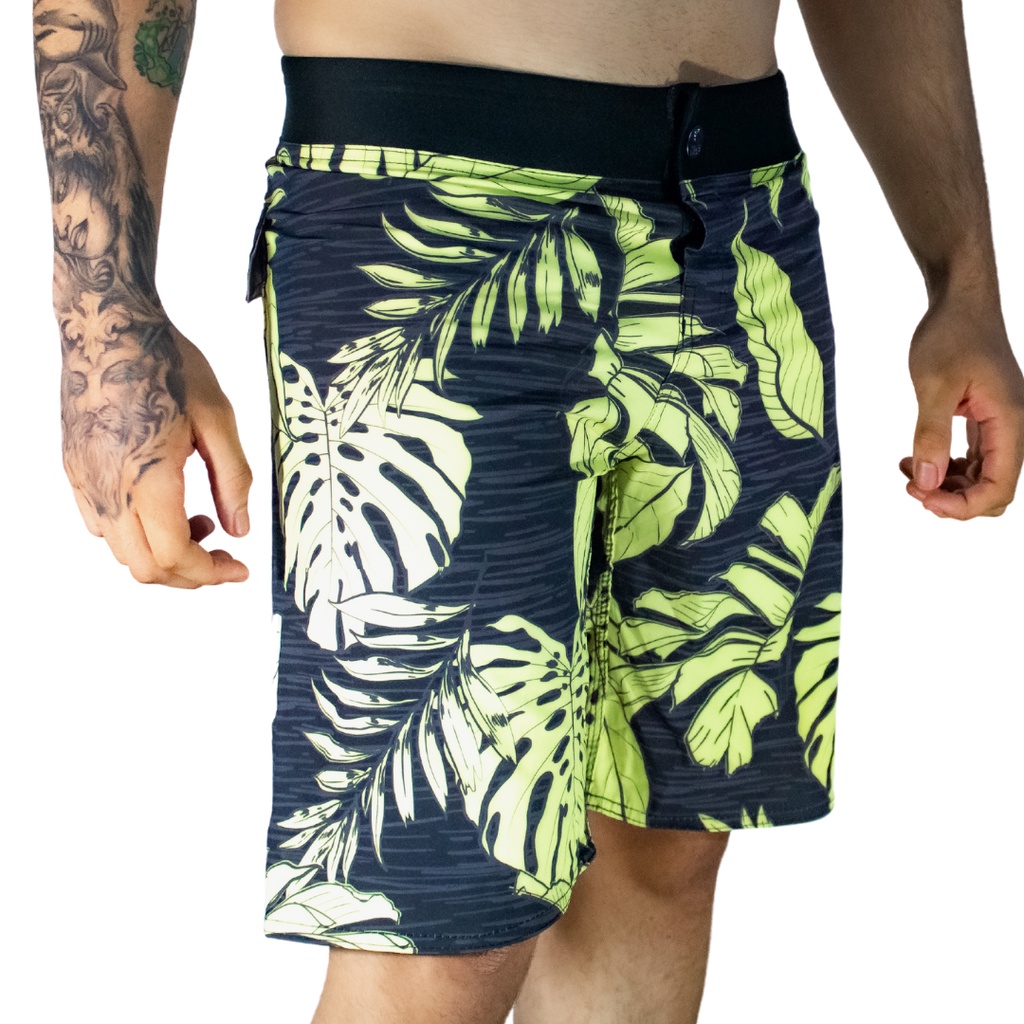 Bermuda Masculina Praia Piscina Verão Elastano Estampada RAD