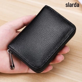 Carteira De Couro De Alta Qualidade Cartão De Crédito Banco Genuíno Homens E Mulheres Moda VIP Porta-Cartões De Identidade Walet Slim Bolsa Para Senhora