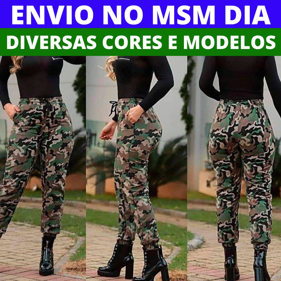 Calça Jogger Feminina Exército Camuflada Bengaline Army Militar