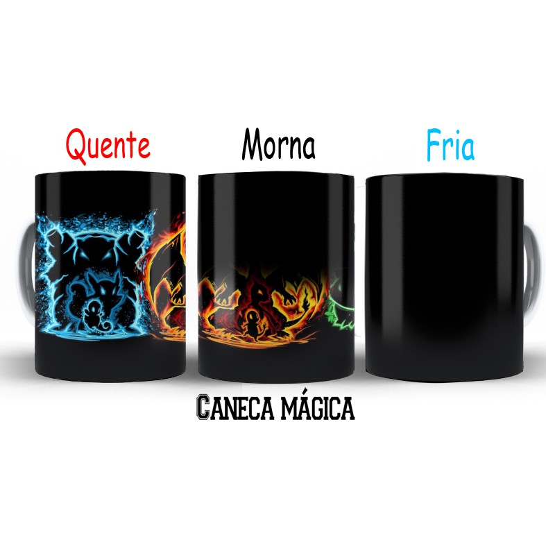 Caneca Mágica Pokemon Fogo Vs Água 1754