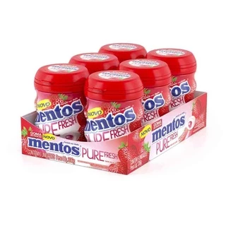 Chiclete Mentos Garrafa Pure Fresh Morango C/6un - Perfetti