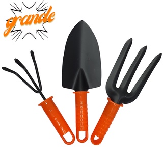 Kit Conjunto de Ferramentas para Jardinagem Plantio Fácil com 3 Peças - Ancinho, Pá de Jardim e Garfo