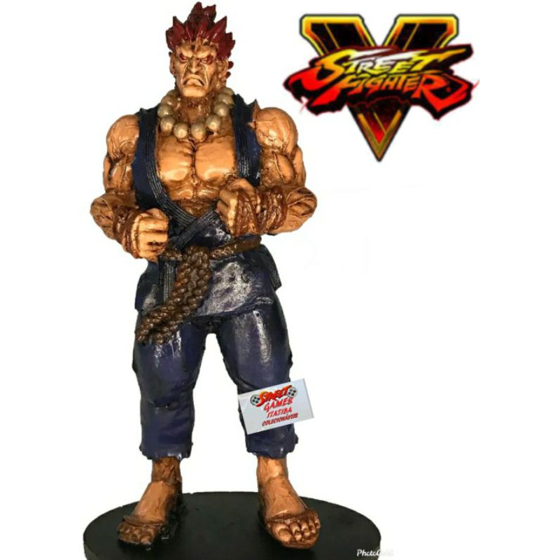 Boneco Akuma Street Fighter Estátua Colecionável Resina