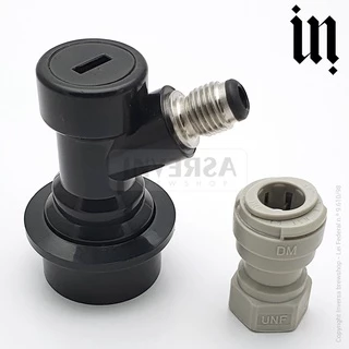 Conector Ball Lock P/ Líquido Com Engate Rápido Dmfit 7/16" x 3/8"