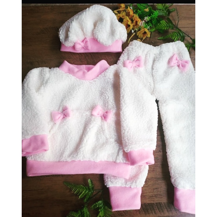 Conjunto Teddy Bear de Pelinho infantil- Inverno Shopee Brasil