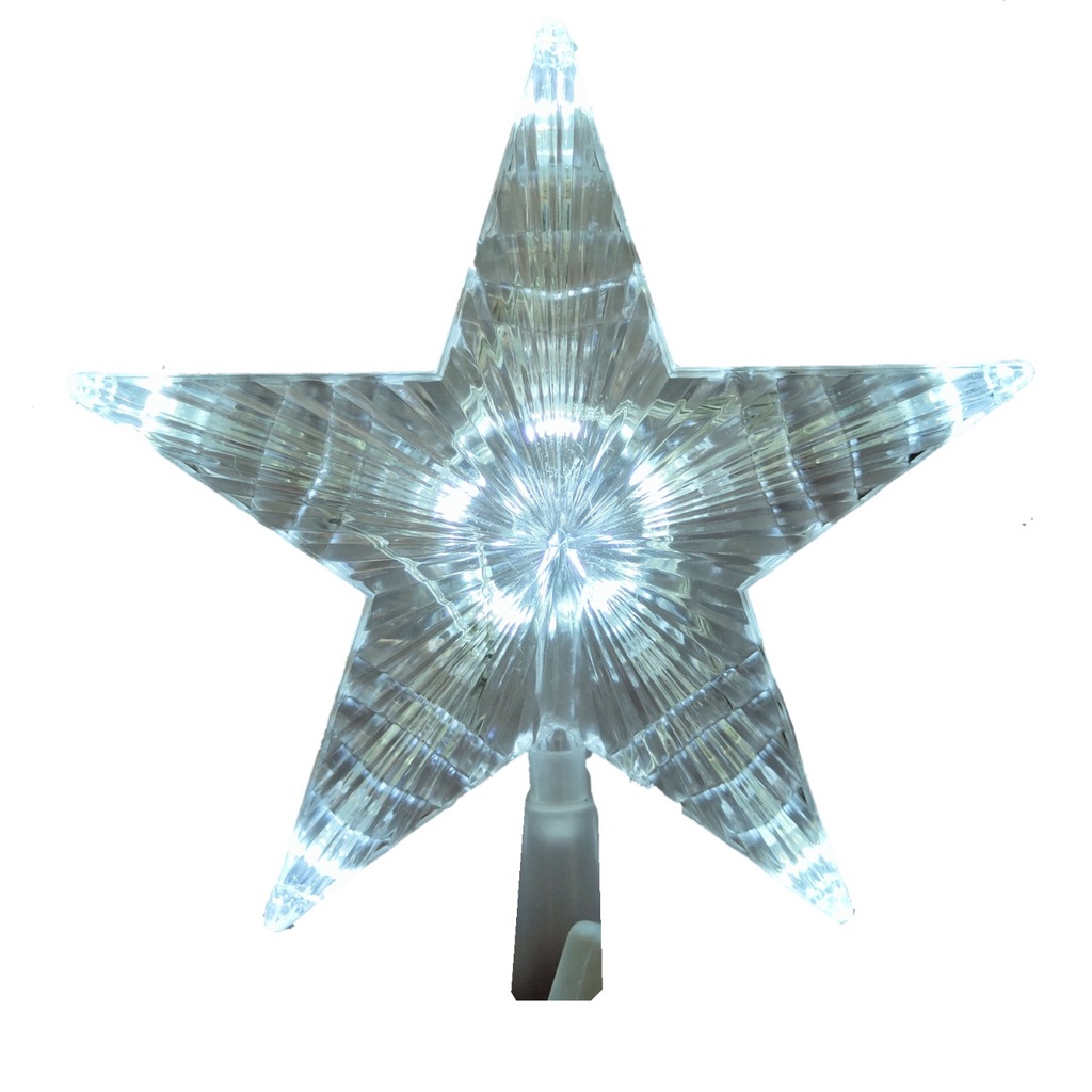Ponteira Estrela Led Natal Enfeite Decoração 17cm 220v