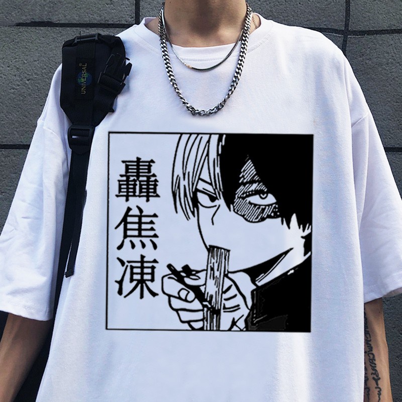 Camiseta Anime Boku No Hero My Hero Academia Shoto Todoroki Camisa Manga Shopee Brasil