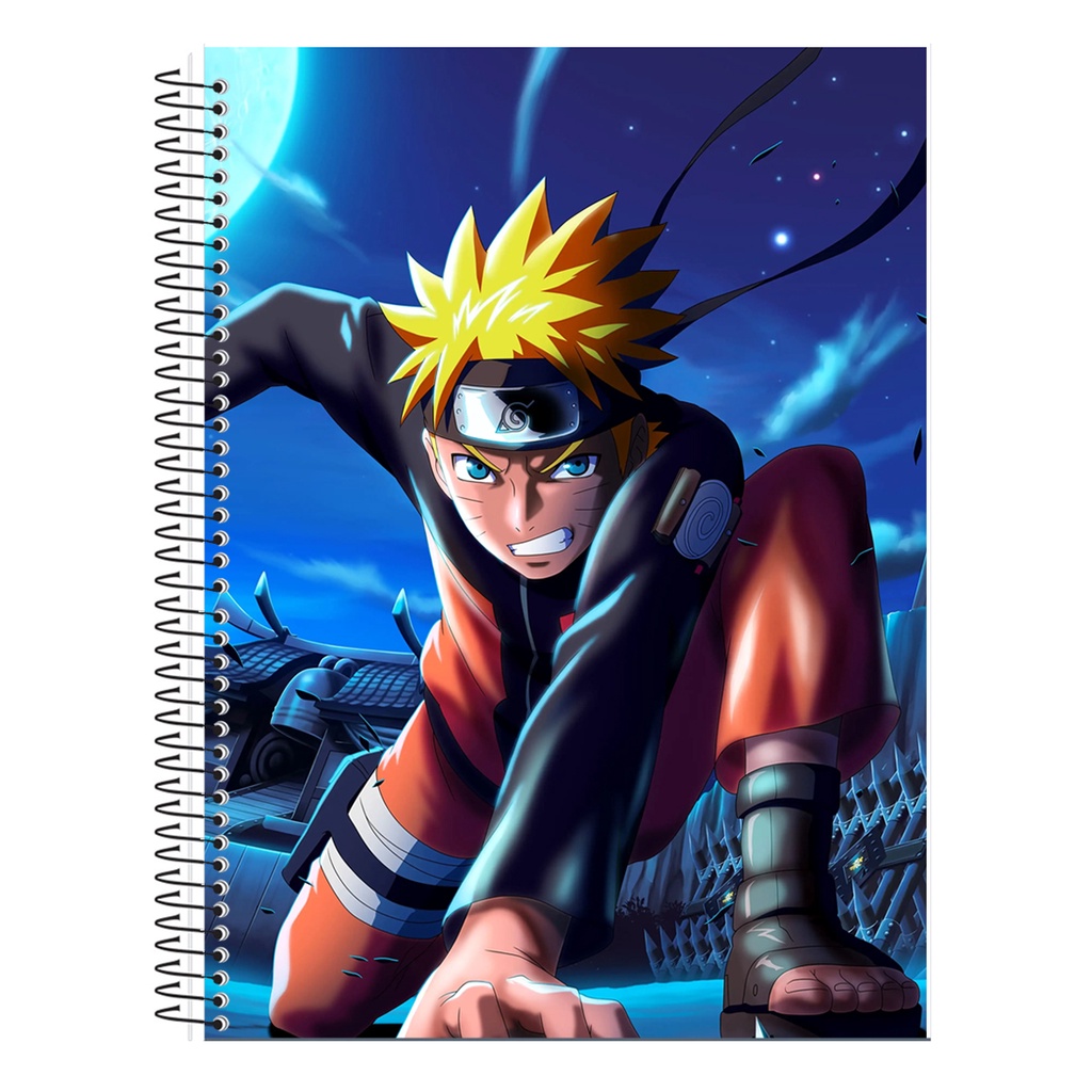 Kit 5 Cadernos Naruto Shippuden + Caderno Desenho Naruto Sd