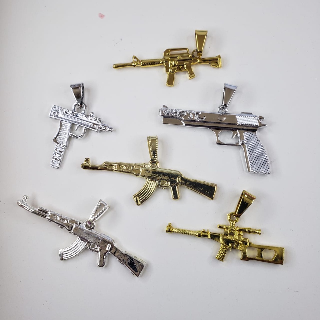 pingente de Vários acessórios de armas arma masculino aço inoxidável hip hop joias da moda