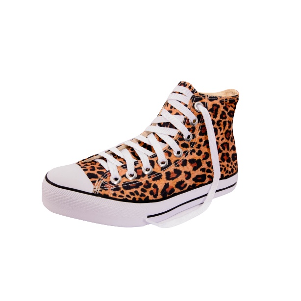 Tênis All Star Cano Alto Animal Print (com coração preto atrás