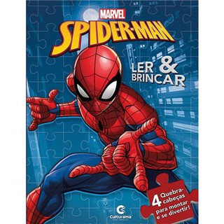 Livro Quebra Cabeça Homem Aranha Marvel Disney Cartonado