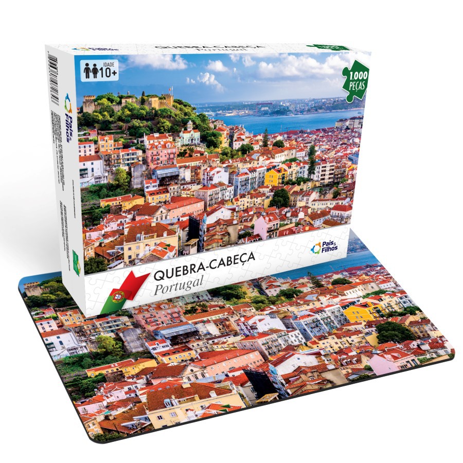 Quebra Cabeça 1000 Peças Paisagem Portugal Puzzle Jogo Educativo