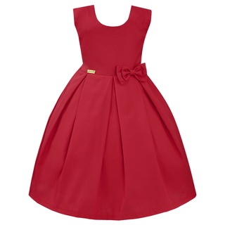 Vestido Infantil Vermelho Dourado Natal Festa Moranguinho Minnie