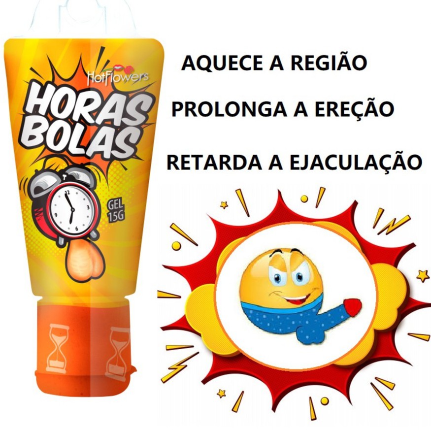HORAS BOLAS gel lubrificante masculino Hot Flowers | Shopee Brasil