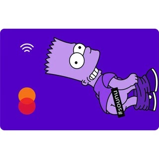 1un. Adesivos Para Cartão de Crédito Bart Simpsons - Película para Cartões