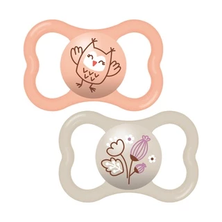 Chupeta 16+ meses MAM Air Extraventilada Tamanho 3 Bico Silicone Bebê Menina Rosa