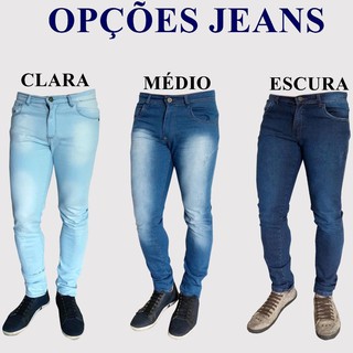 Kit 3 Peças Calças Jeans Masculina Com Lycra Elastano Slim Fit Promoção
