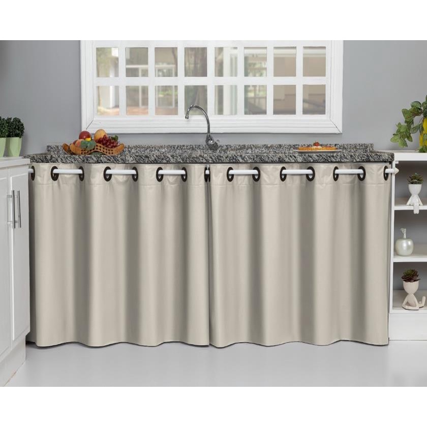 Cortina Pia De Cozinha Pvc Impermeavel E Antimofo 2,80x0,80