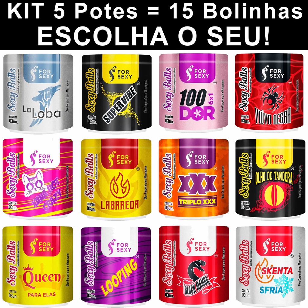 Kit 15 Bolinhas Explosivas Lubrificante Esquenta Esfria Vibra Pulsa Sex Shop Produto Erótico 8295