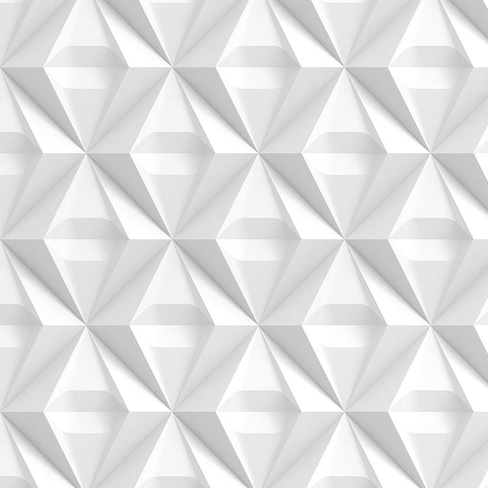 Papel De Parede 3d Triangulos Em Tons De Branco E Cinza Para Sala E Quarto Shopee Brasil 6308