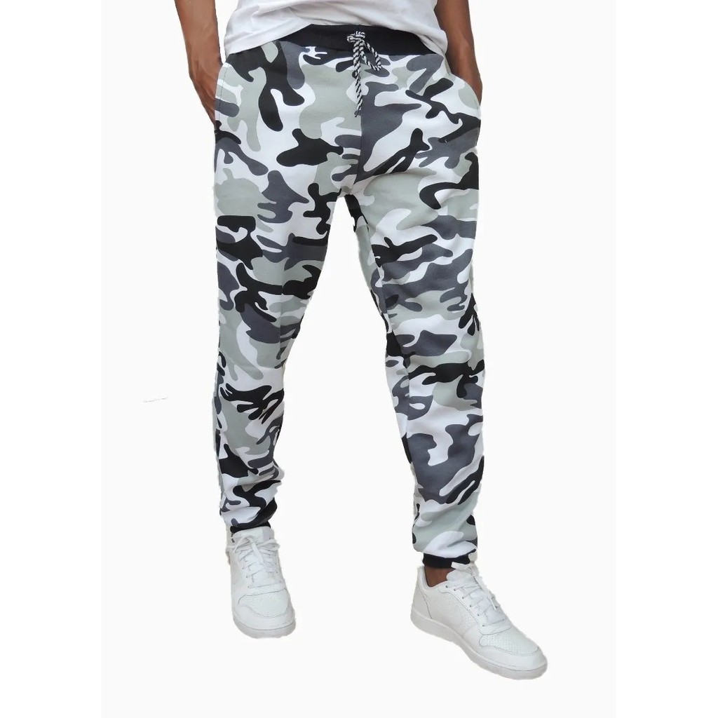 Calça camuflada 2024 branca masculina