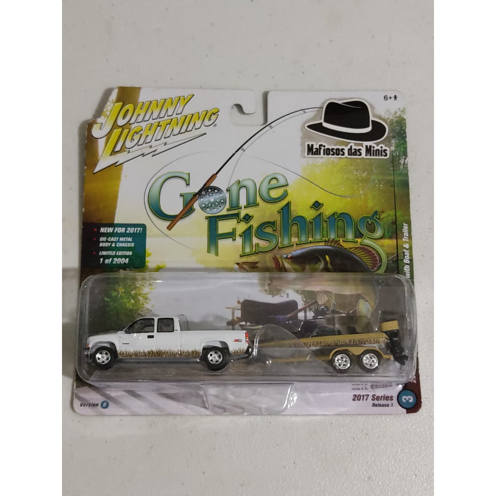 Johnny Lightning Gone Fishing Caprice Wagon c/ Barco