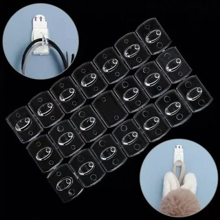 20 Pcs Ganchos De Parede Removível Titular / Ganchos Auto Adesivo Rack À Prova D 'Água Transparente Forte / Mini Limpar Gancho Clips