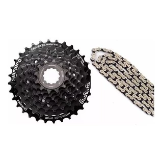 Cassete Shimano 8v Acera Hg200 Preto 12/32d C/corrente Index