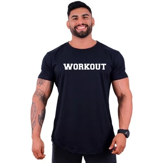 Camiseta Longline Slim Masculina Algodão MXD Conceito Academia Treino Casual Workout